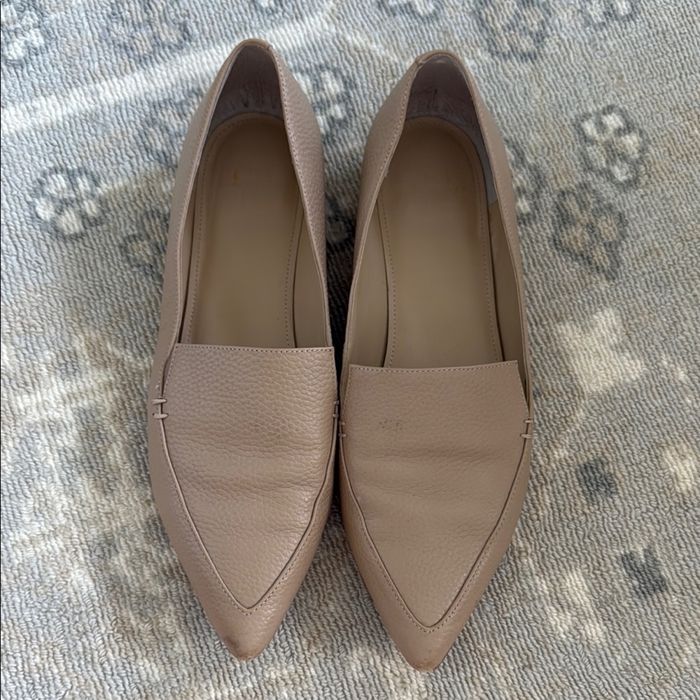 Marc Fisher Tan Pointed-Toe Flats